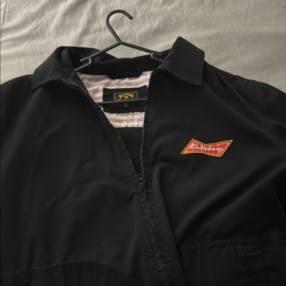 Billabong Black Jacket with Red Budweiser Logo